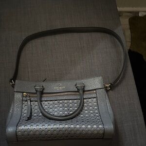 Kate Spade Perforated Gray Satchel